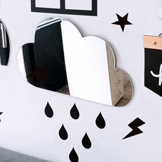 Funnies 雲朵壓克力鏡 + 貼紙組, 混合色