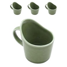 Dalsogum 手工亮面陶瓷紙杯架 4入, 綠色