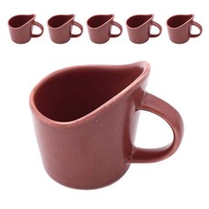 Dalsogeum 手工陶瓷紙杯架 6入, 印地安紅色霧面