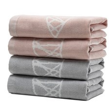 優質純棉洗臉毛巾 4件組 M20, 混色, 1組