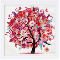 Blingbling 畫框式寶石十字繡套組 四季樹, 秋天, 1套