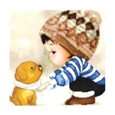 Blingbling 畫框型鑽石畫套組 冬日男孩, 男, 1套