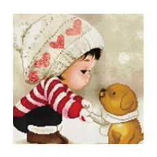 Blingbling 畫框型鑽石畫套組 冬日男孩, 女, 1套