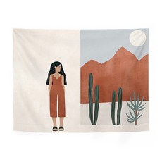 알럽홈 브릭컬러 일러스트 태피스트리, GT3939