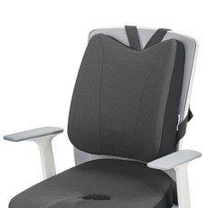 ARAHOME 背帶式辦公椅背部腰部靠墊, 灰色的