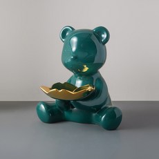 小熊泰迪托盤擺飾, 綠色