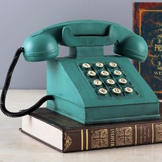 復古細節電話存錢筒, 混色, 1個