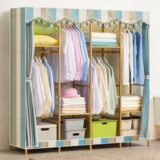 가팡 원목 조립식 옷장 커버세트 K, 혼합색상