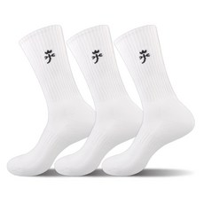 까스텔바작 쿠션 압박 크루 양말 CSM-17, 화이트, 3개