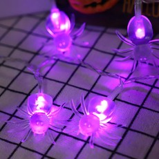 Decocomani 紫色蜘蛛單色萬聖節電池式LED燈 派對用線燈, 紫色, 1個