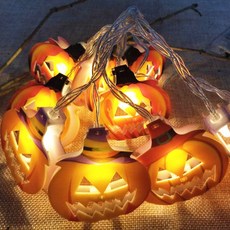 Decocomania 萬聖節南瓜3 單色電池LED照明 派對用線燈, 橘色, 1個