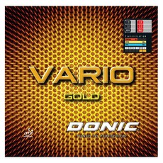 DONIC Vario Gold乒乓球拍橡膠皮, 黑色的