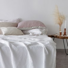 PRIELLE 莫代爾華夫格紋薄被, 象牙