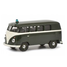 Suhuco 大眾 T1 小巴警車 64 比例壓鑄模型圖, 深藍色