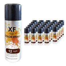 XF 패션 헤어 컬러 스프레이 12호 흑갈색, 80ml, 30개