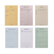 PAPERIAN Make a Memo 生活便條紙 6種套組, 食譜, 飲食計畫, 心得, 抄寫筆記, 每日一畫, 感恩筆記, 1套