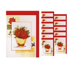 From&To 聖誕卡片 + 信封套組 S1010q1, 混合色, 12套