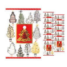 From&To 聖誕卡 + 信封套組 S1026q3, 混合色, 12套