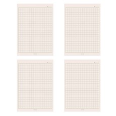 페이퍼리안 라이프패드 메모지 A5, 원고지베이지, 60매, 4개