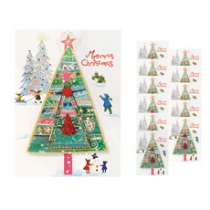 From&To 聖誕卡 + 信封組 S1027q3, 混合顏色, 12套