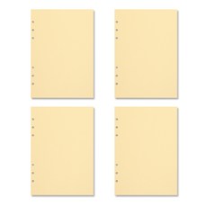 PAPERIAN 6孔加厚內頁 黃色, 16張, 4個