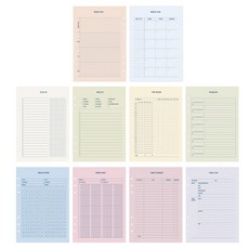 PAPERIAN Make a Memo 6孔內頁 週計畫 + 月計畫 + 待辦清單 + 願望清單 + 時間追蹤 + 單字本 + 線上課程檢查 + 答案紙 + 支出紀錄 + 旅行計畫, 16張