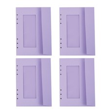 PAPERIAN 6孔窗戶信封 薰衣草, 1張, 4個