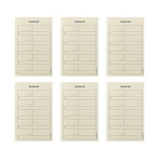 페이퍼리안 메이크 어 메모 메모패드, 단어장, 80매, 6개