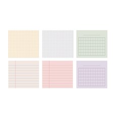 PAPERIAN Life Pad迷你備忘錄6種, 1套, 混合顏色