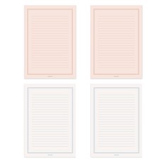 PAPERIAN Life Pad A5便條紙 2款組合, 信紙 桃色, 信紙 象牙白, 2套