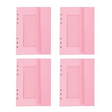 PAPERIAN 6孔窗信封粉色4p, 1張