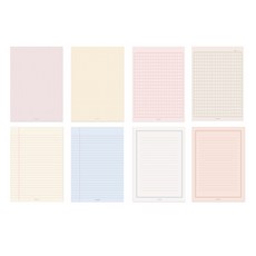 PAPERIAN Life Pad A5便條紙8種組合, 混合色, 1套