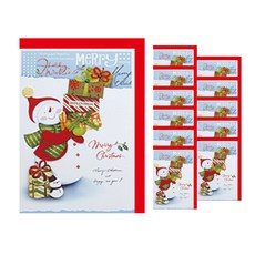 From&To 聖誕卡 + 信封套組 S110q3, 混合顏色, 12套