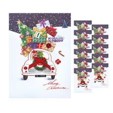 From&To 聖誕卡 + 信封套裝 S1025q5, 12套, 混合色