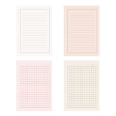 PAPERIAN Lifepad 6孔或普通紙粉色+米色+文具瀝青+色, 16張