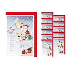From&To 聖誕卡片 + 信封套組 S110q2, 混合色, 12套