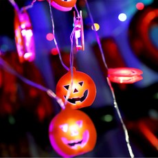 STUPID LED立體南瓜燈串 10顆入 2組, 橘色