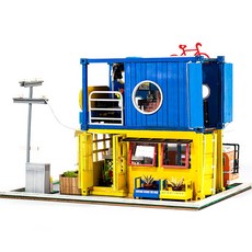 Aiemmini Container Shop House Miniature DIY Kit, 混色