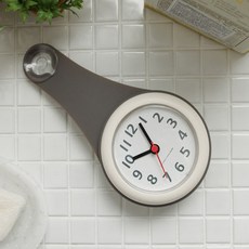 防水無噪音吸附式衛浴手錶, 灰+白