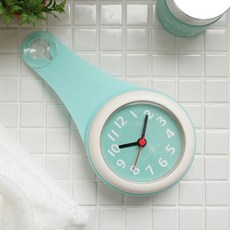 防水無噪音吸附式衛浴手錶, 藍色