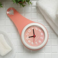 防水無噪音吸附式衛浴手錶, 粉色的
