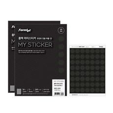Formtec My Sticker 專用列印標籤紙 25mm 19 黑色, 56格, 10張