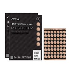 폼텍 마이스티커 프린트 전용 라벨지 25mm 28 브론즈, 56칸, 10개
