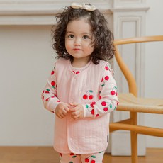 Cordi-i 孩童櫻桃排釦背心外套