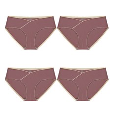 Market A 簡約雙色低腰無痕孕婦內褲組 4入