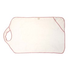 cuddledry 嬰兒連帽浴巾, 白色 粉色邊, 1入