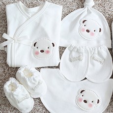 小狗刺繡孩童服飾彌月禮盒 5款組合