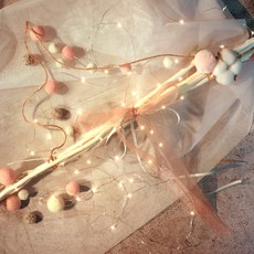 Bluehen 聖誕節緞帶掛旗, 粉紅色