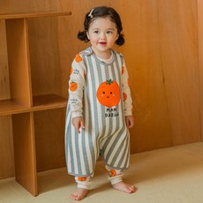 Cordi-i 孩童橘子條紋睡眠連身背心