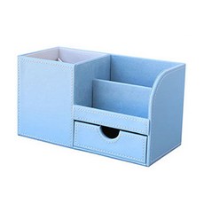 多功能收納桌上整理架, 天藍色, 1個